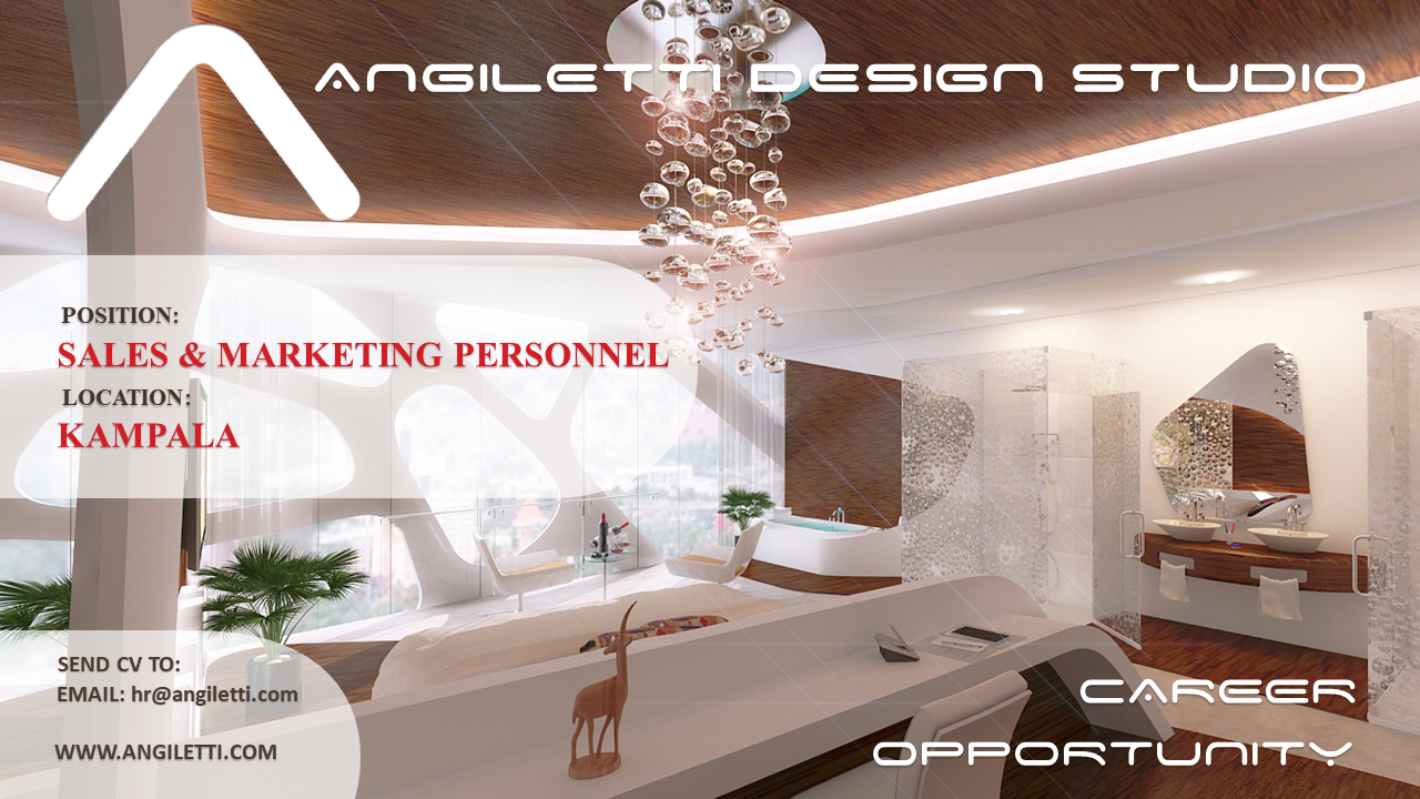 Angiletti Design Studio Sales and Marketing Personnel Job Advert